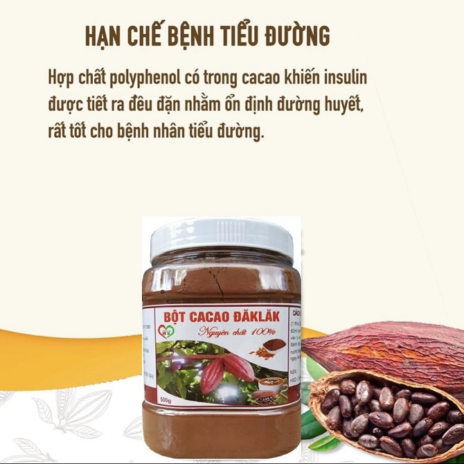 Bột ca cao nguyên chất 100% Hủ 500G