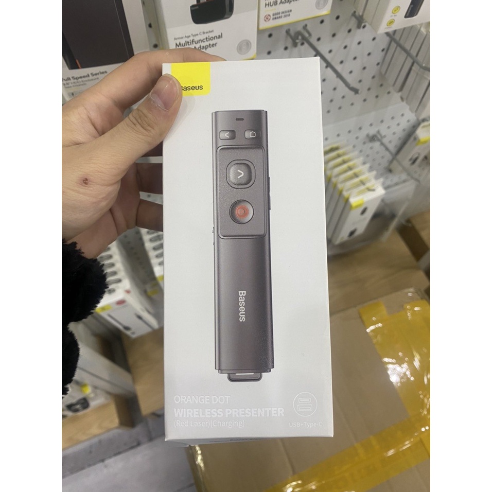 Bút laser trình chiếu xiaomi guildford gfpw0blk/bút laser trình chiếu baseus orange dot wireless presenter