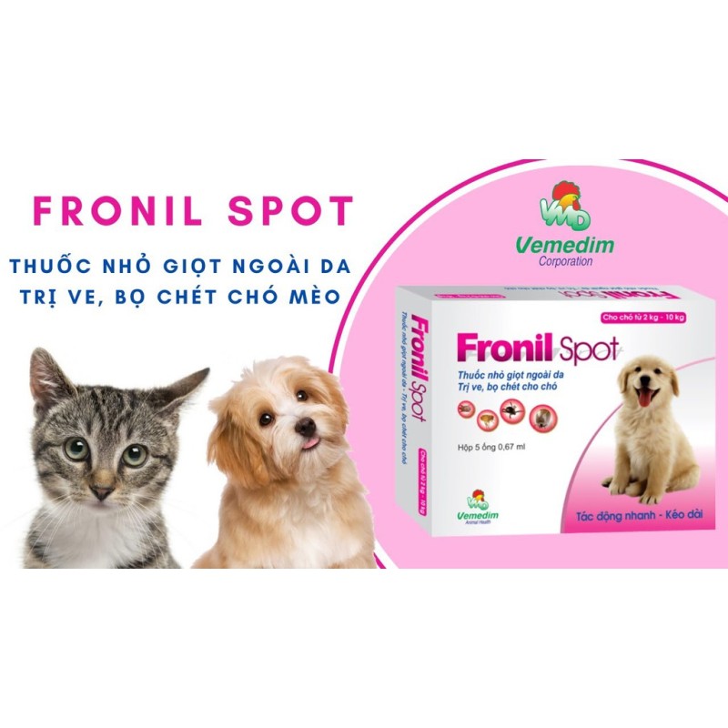 Ống nhỏ gáy diệt ve rận chó mèo - Fronil Spot