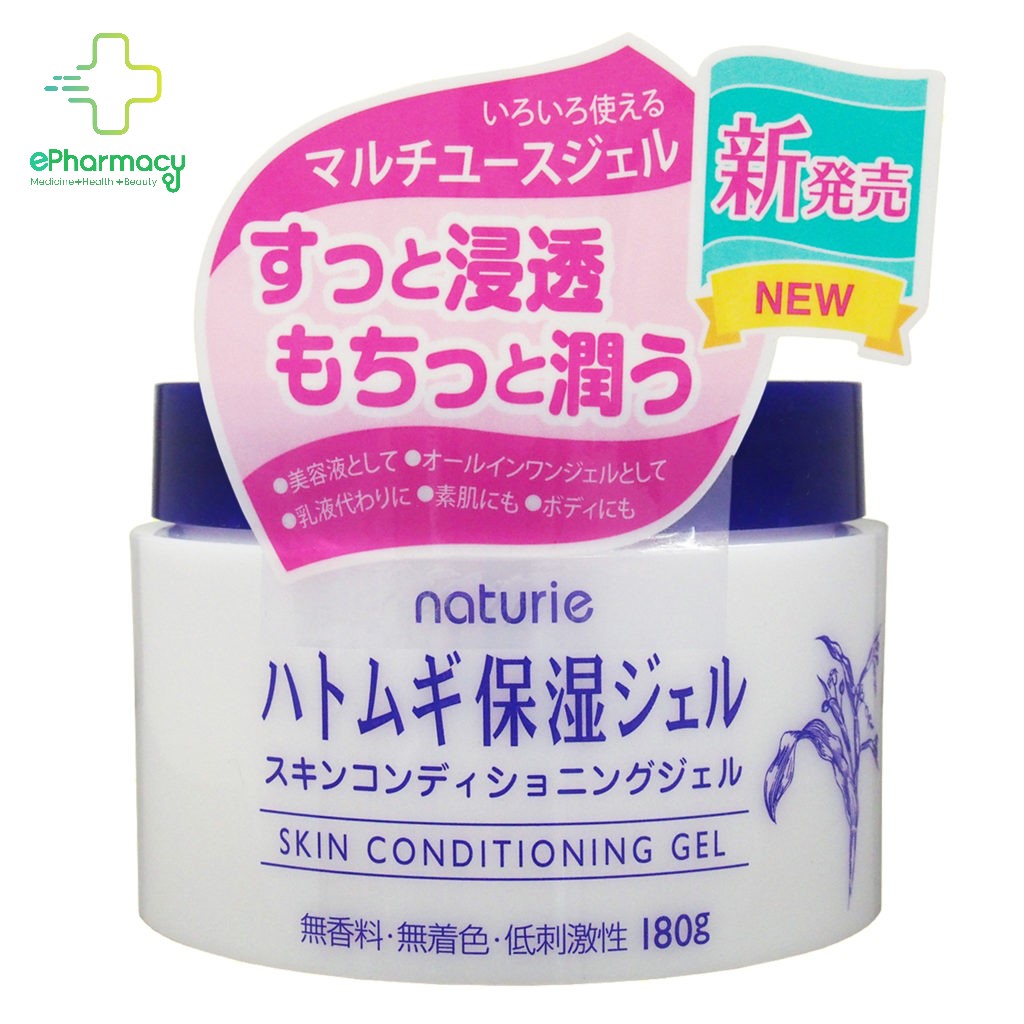 [HCM]Dưỡng ẩm Nature ý dĩ - Naturie kem dưỡng Ý Dĩ Dạng Gel 180gr - Nhật Bản