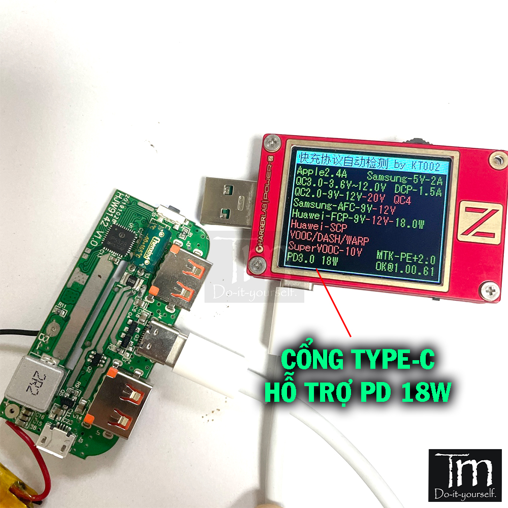 Mạch Sạc Dự Phòng Sạc Nhanh 18W QC3.0 PD3.0 C