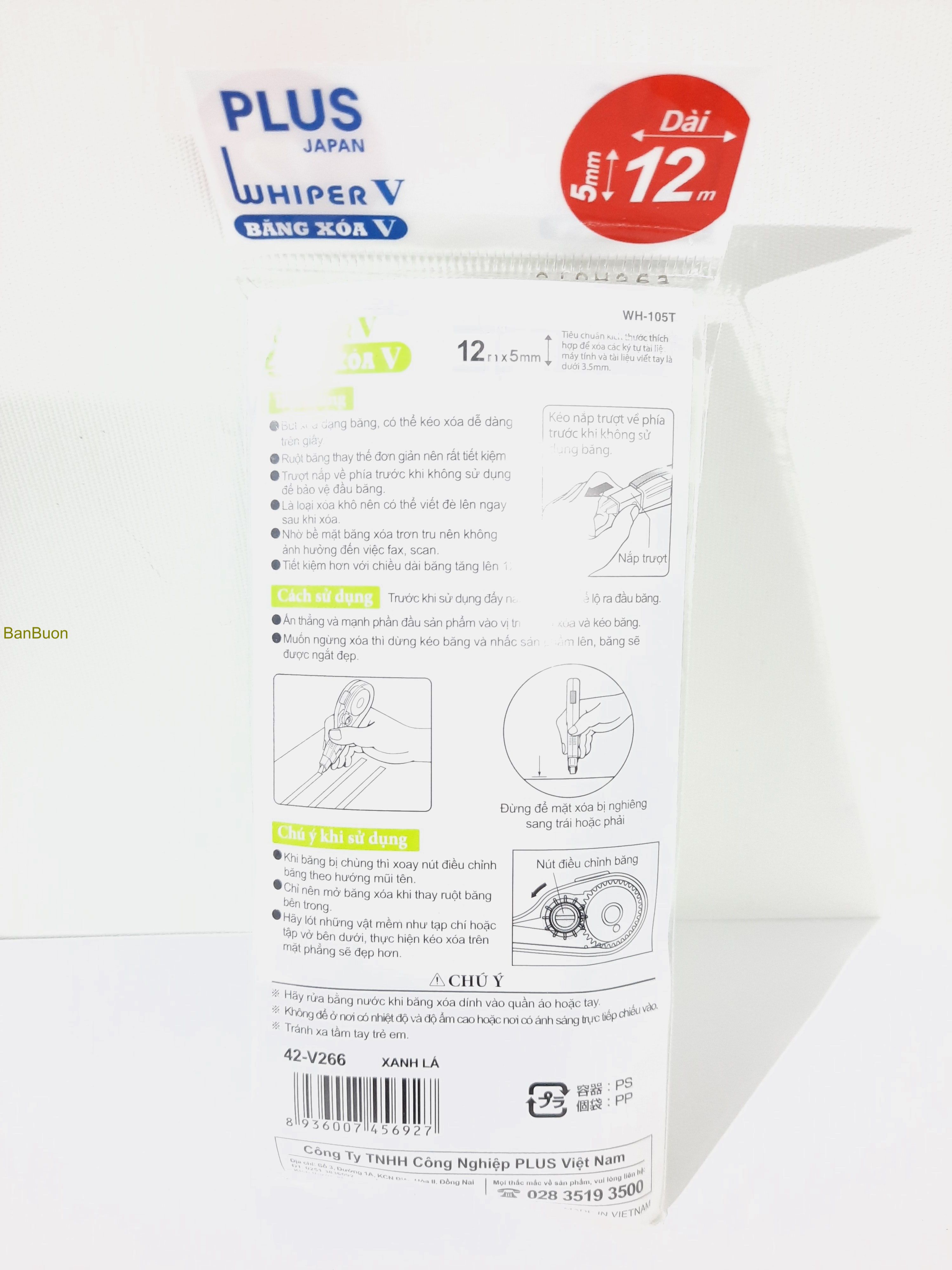 [ Loại tốt ] Bút phủ, băng xoá Plus WH 505, WH105T.