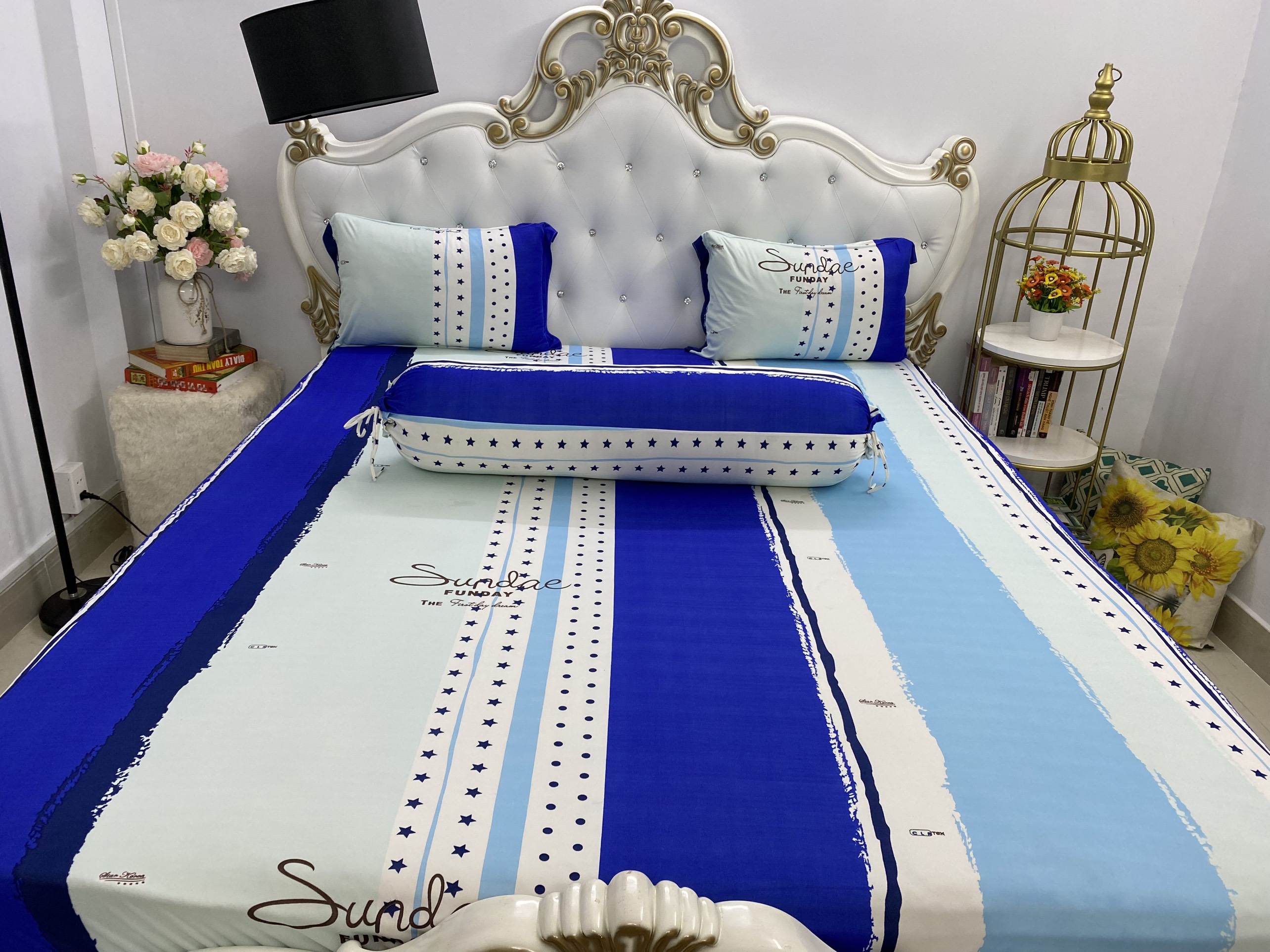 [HCM]Bộ Drap Thun  Hàn Quốc mát lạnh{ 4 món }CHUẨN MẪU