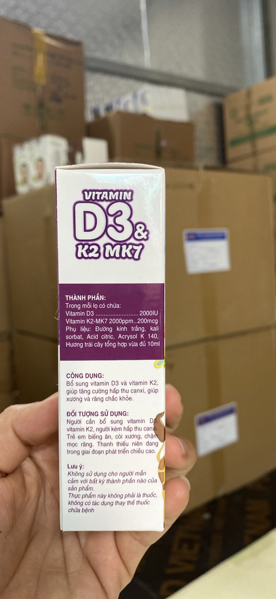 Vitamin D3 & K2 Mk7 nhỏ giọt (lọ 10ml)
