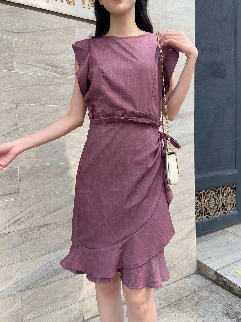 Đầm kiểu nữ màu ruốc - Lovadova 22D08C004