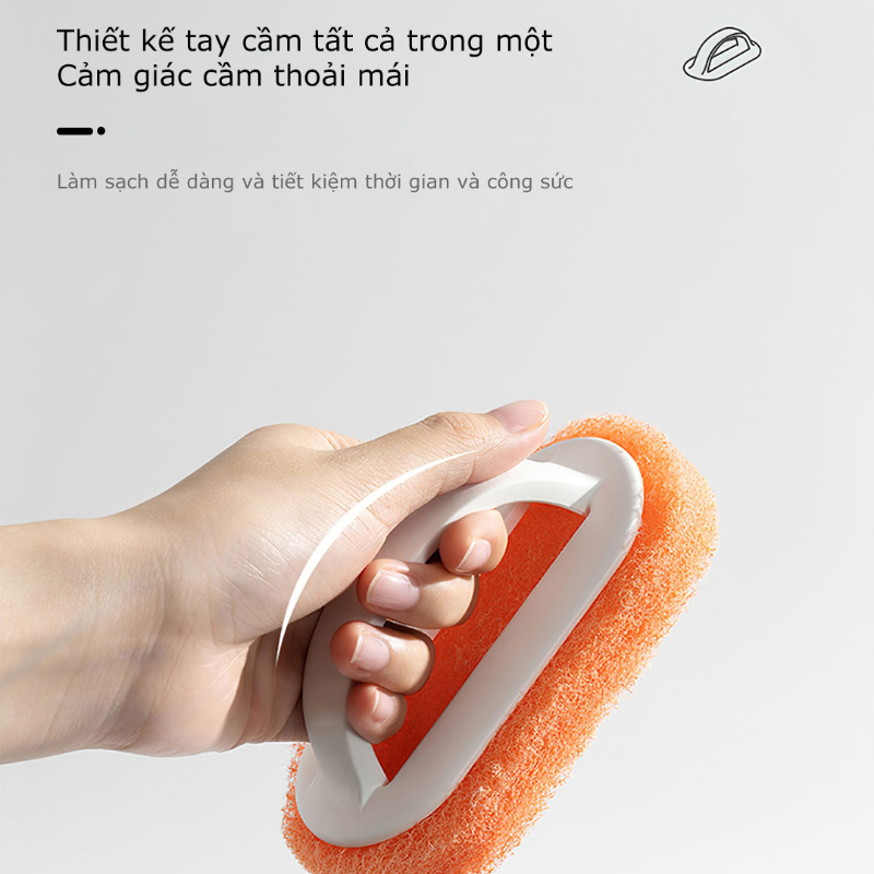 Bàn Chải Cọ Rửa Nhà Bếp, Nhà Tắm Có Tay Cầm Tiện Lợi - Bàn Chải Bọt biển Cọ Rửa Nhà Bếp Có Tay Cầm Đa Năng-HAUSE