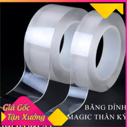 Cuộn Băng Keo 3M, Keo 3M 2 Mặt Siêu Dính Dày 2mm