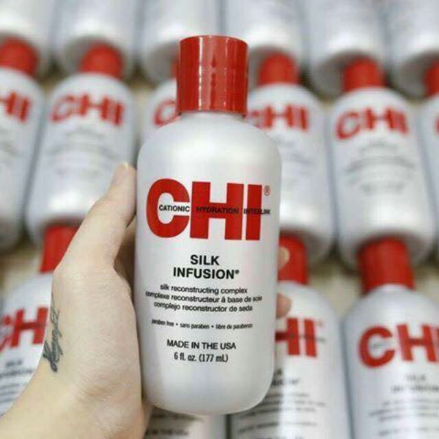 Tinh dầu dưỡng tóc CHI Silk Infusion 177ml của Mỹ