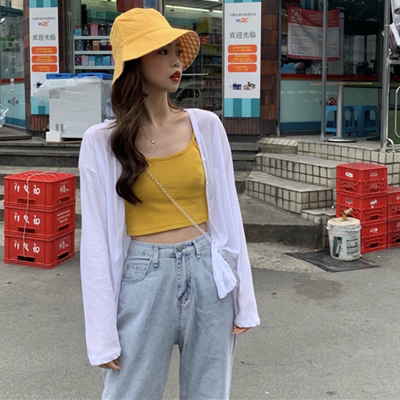 Áo Thun Hai Dây Croptop Korean Thời Trang