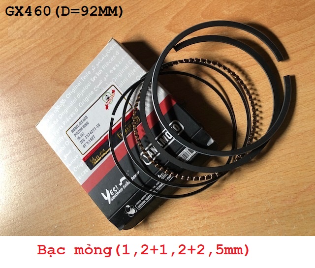 bạc séc măng, Piston 92mm ( loại mỏng) GX460 192F
