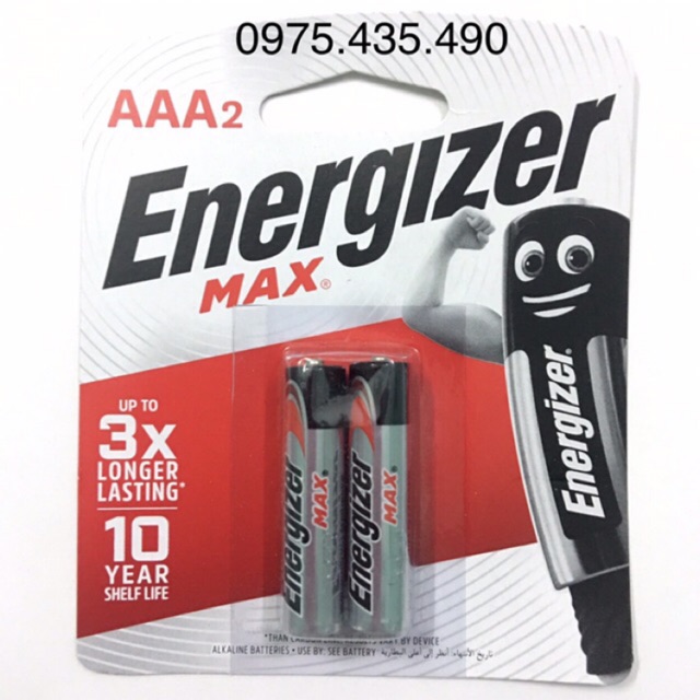 Pin aaa energizer e92bp2 chính hãng vỉ 2 viên