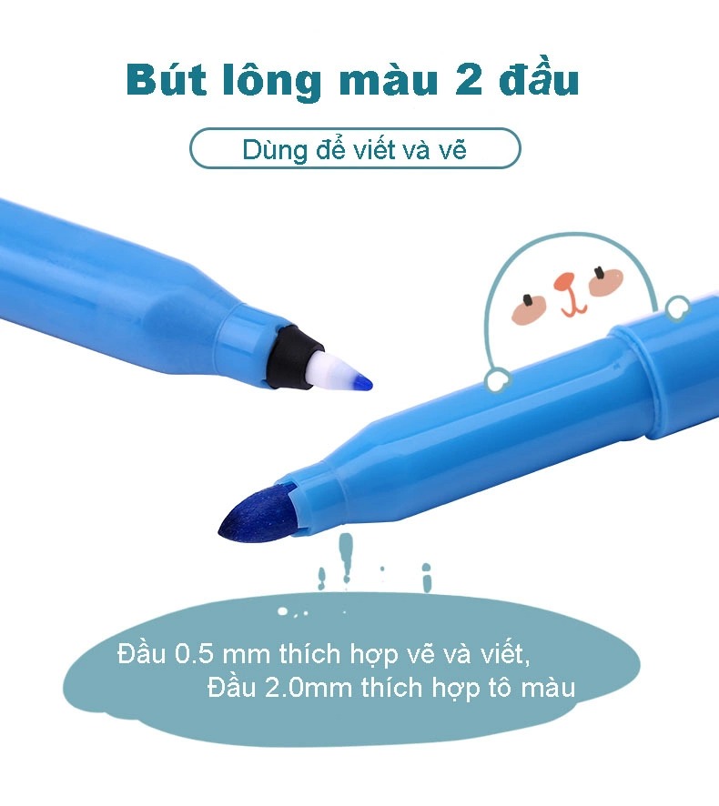 Bút lông màu 2 đầu STABILO Trio 2 in 1