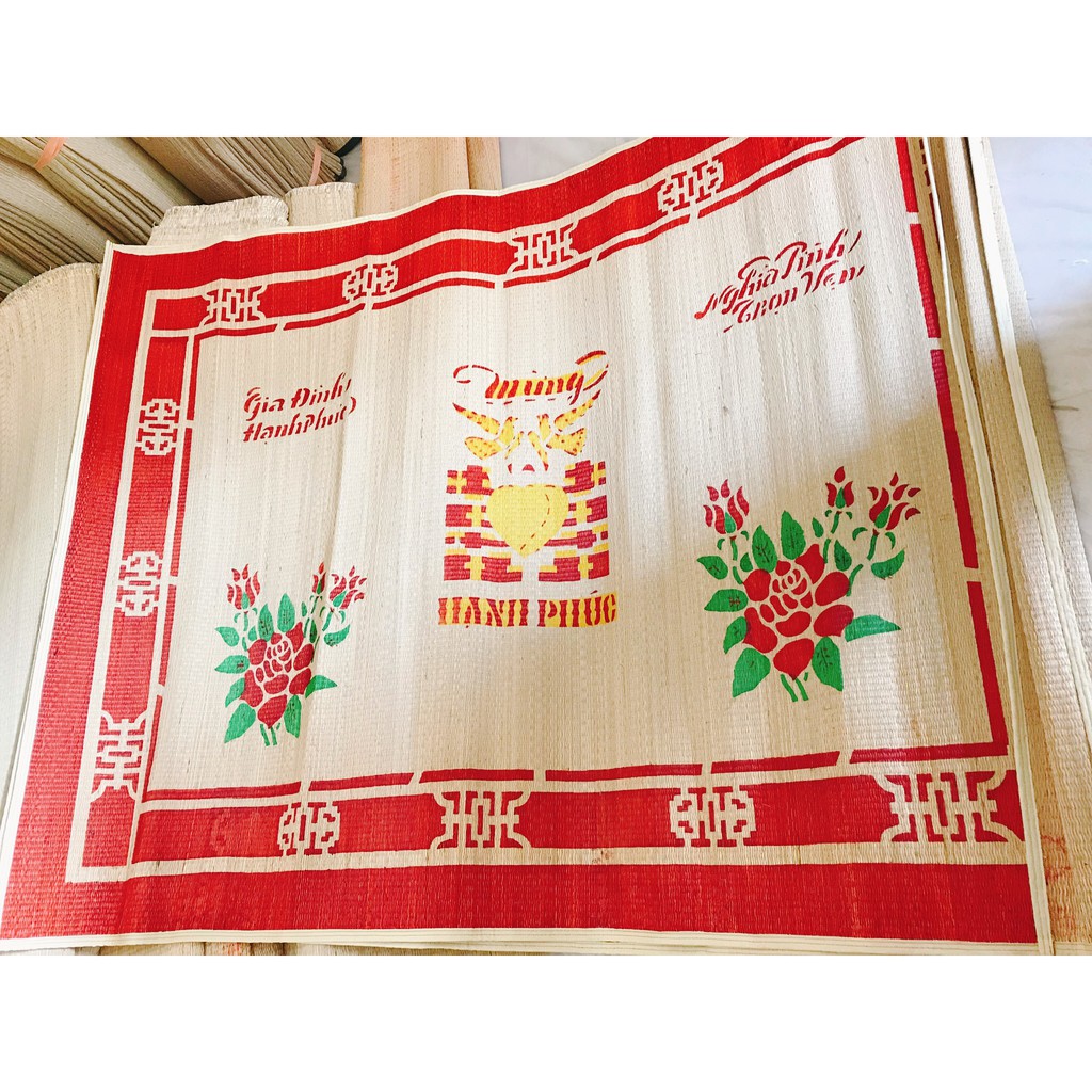 Chiếu cói chải ăn cơm, chải giường loại trung kt 1m6x2m