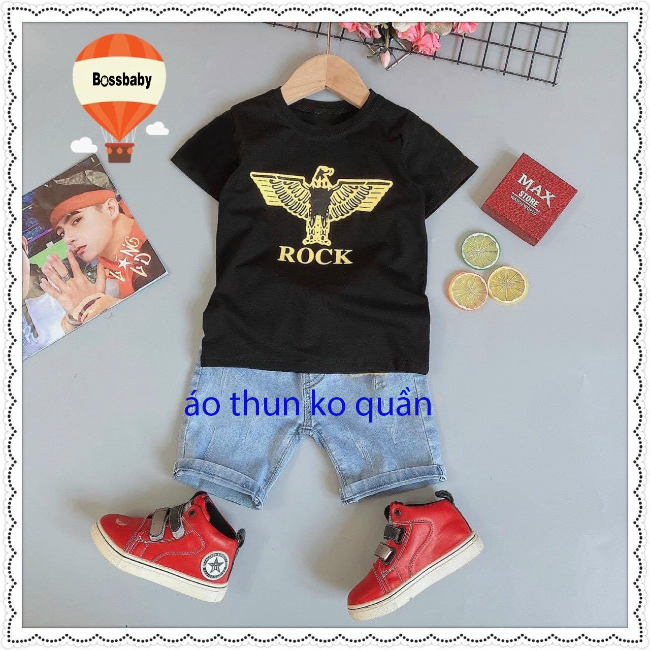 Áo thun bé trai áo bé traiáo be gái ao thun hinh in đại bàng bos từ 6kg-29kg.AL11.