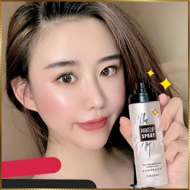 Xịt nhũ cố định lớp trang điểm Gecomo Star Shine Galaxy Spray bản dupe của Mac Fix+ Shimmer GSS1