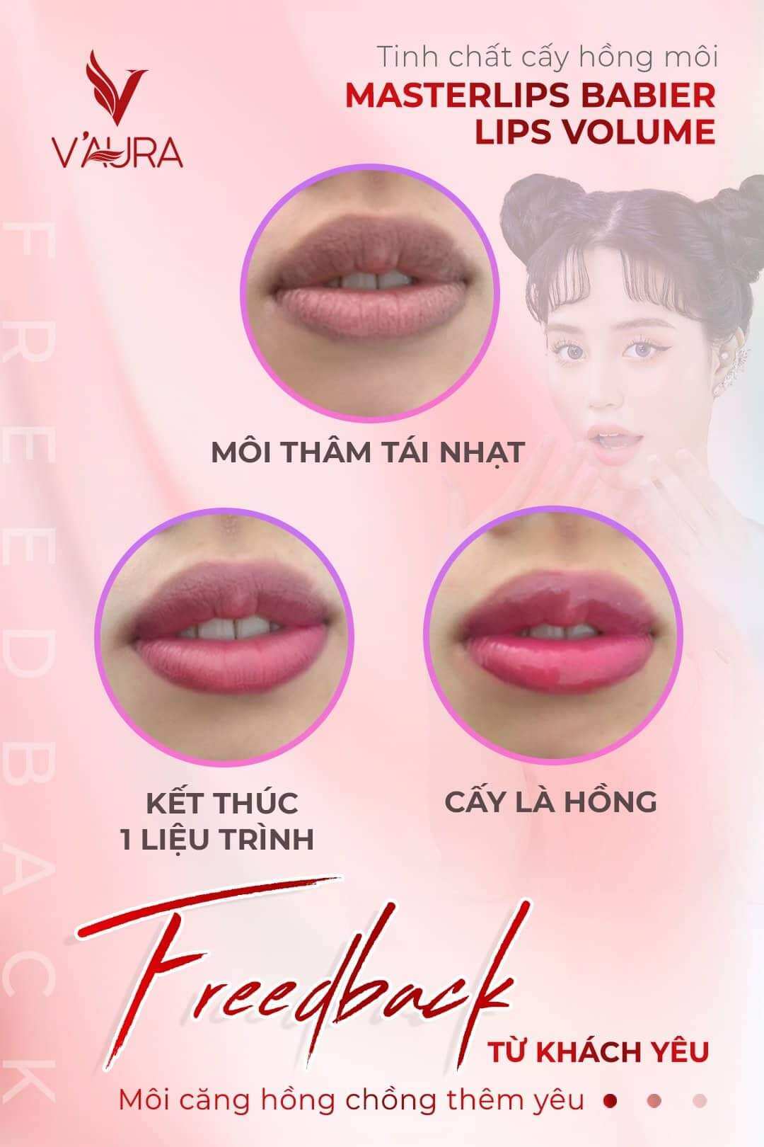 [FreeshipMAX] [mẫu mới] Tinh chất cấy màu môi Vaura Babier Lips Volume V3 Extra X9