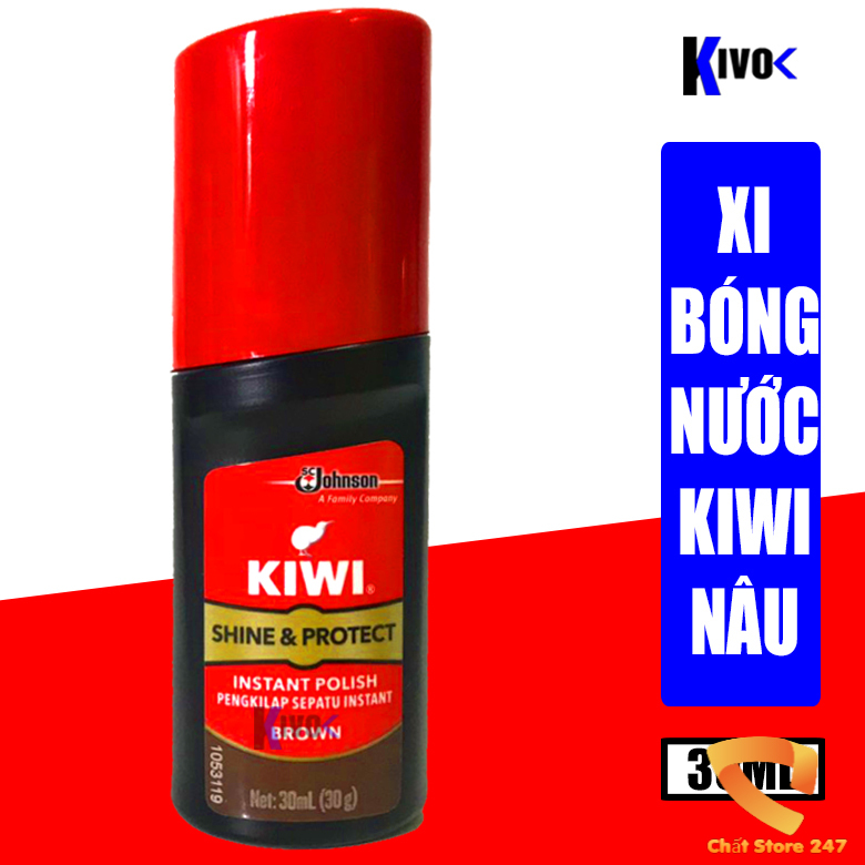 [MẪU MỚI] Xi Đánh Giày Màu Nâu Dạng Nước KIWI 30ml Mẫu mới 2023