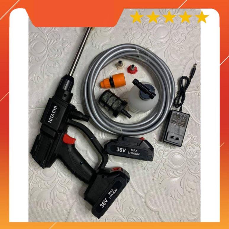 [BẢO HÀNH 12 THÁNG] MÁY RỬA XE HITACHI 199V PIN SẠC CỰC MẠNH