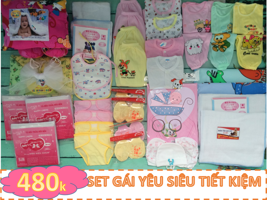 Set đồ sơ sinh cho bé trai bé gái