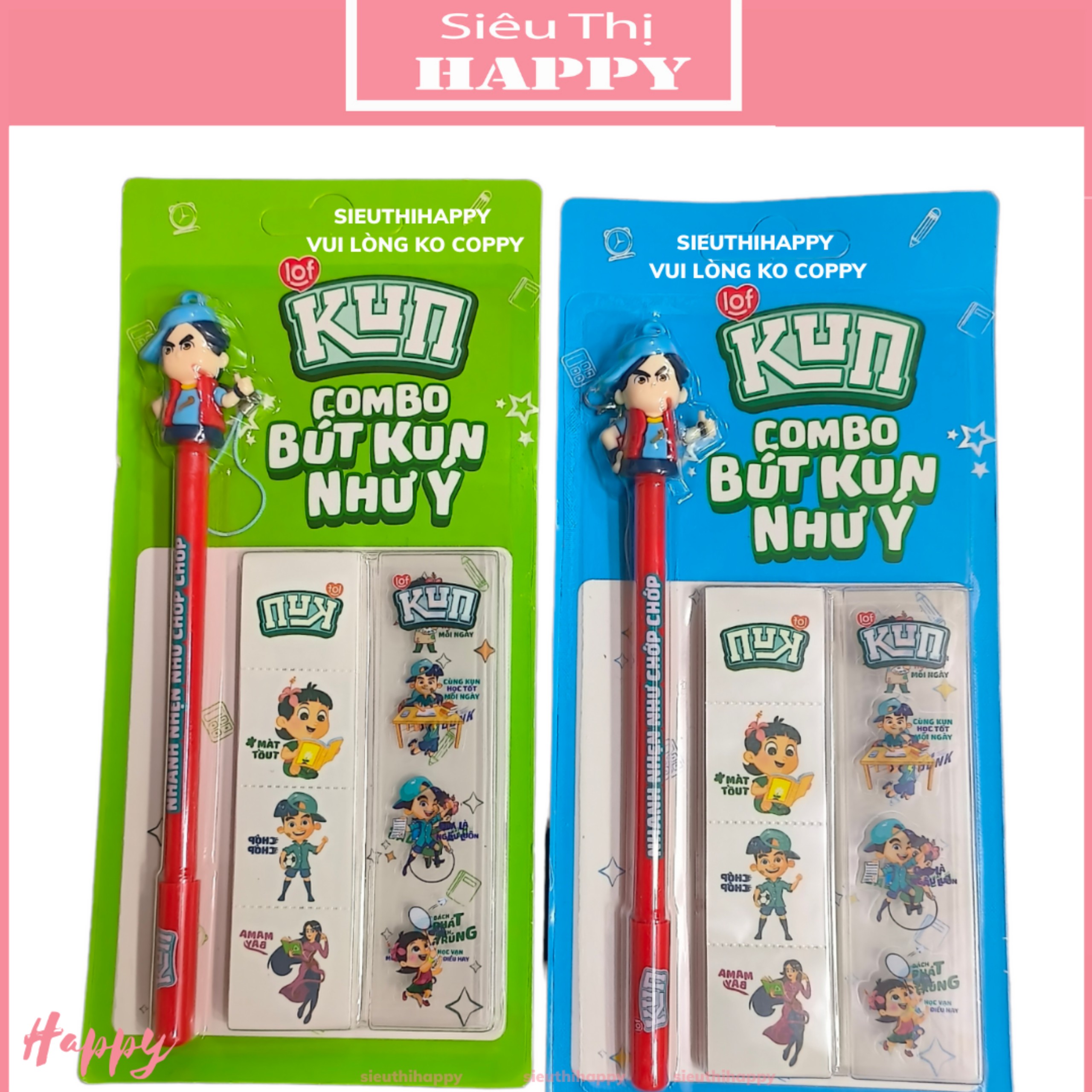 Combo Bút Kun Như Ý ChiBi - Quà Tặng Sữa Kun.