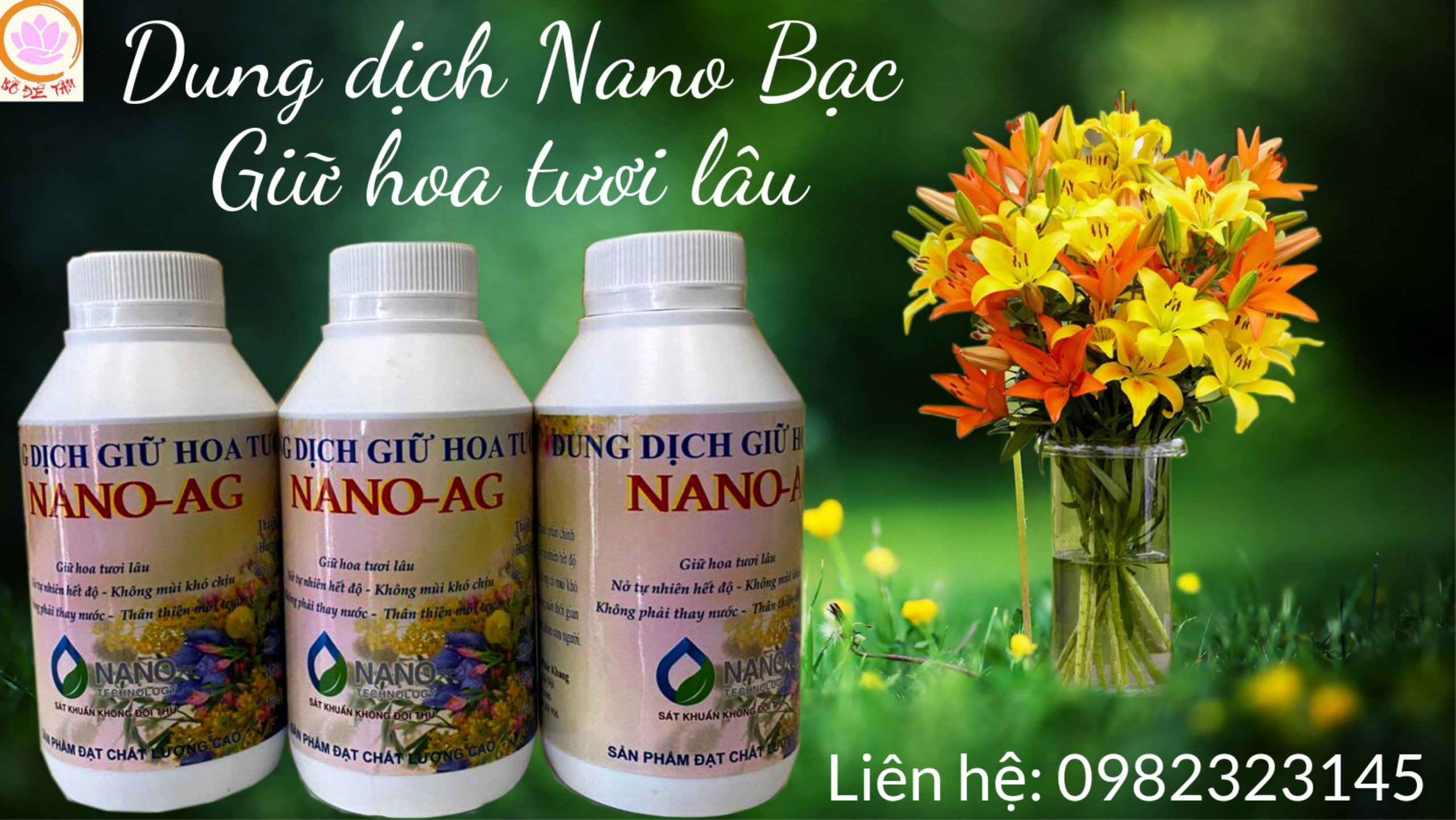 DUNG DỊCH NANO BẠC GIỮ HOA TƯƠI LÂU 400 ml