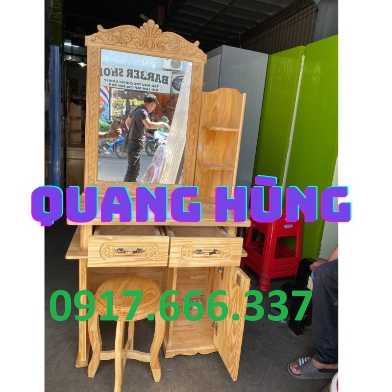 Bàn Trang Điểm Gỗ Thông Cao Cấp Dành Cho Chị Em