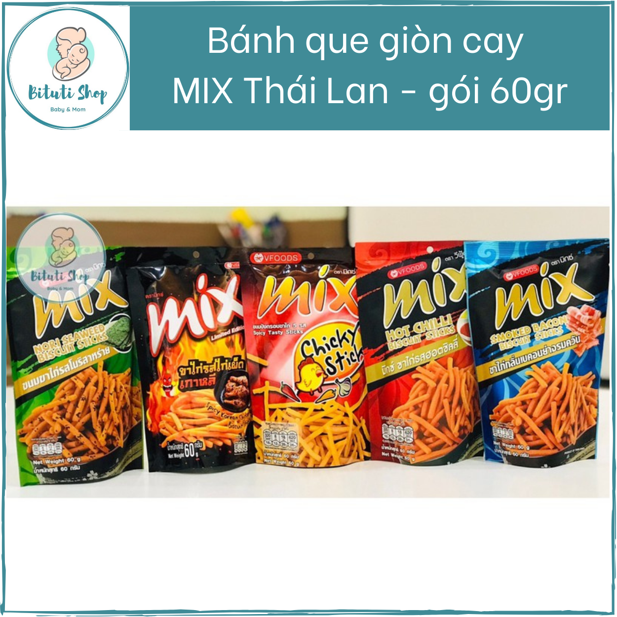 Bánh que giòn cay Mix Thái lan