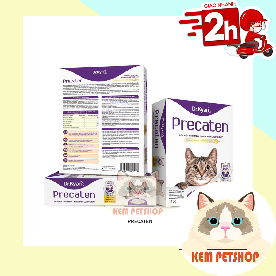 Sữa Bột Precaten Dr.Kyan cho Mèo - 110g