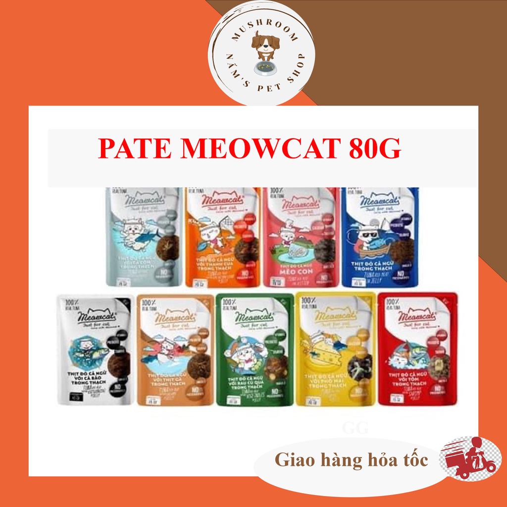 [Thùng 48 gói] Pate Meowcat gói 70g dành cho mèo
