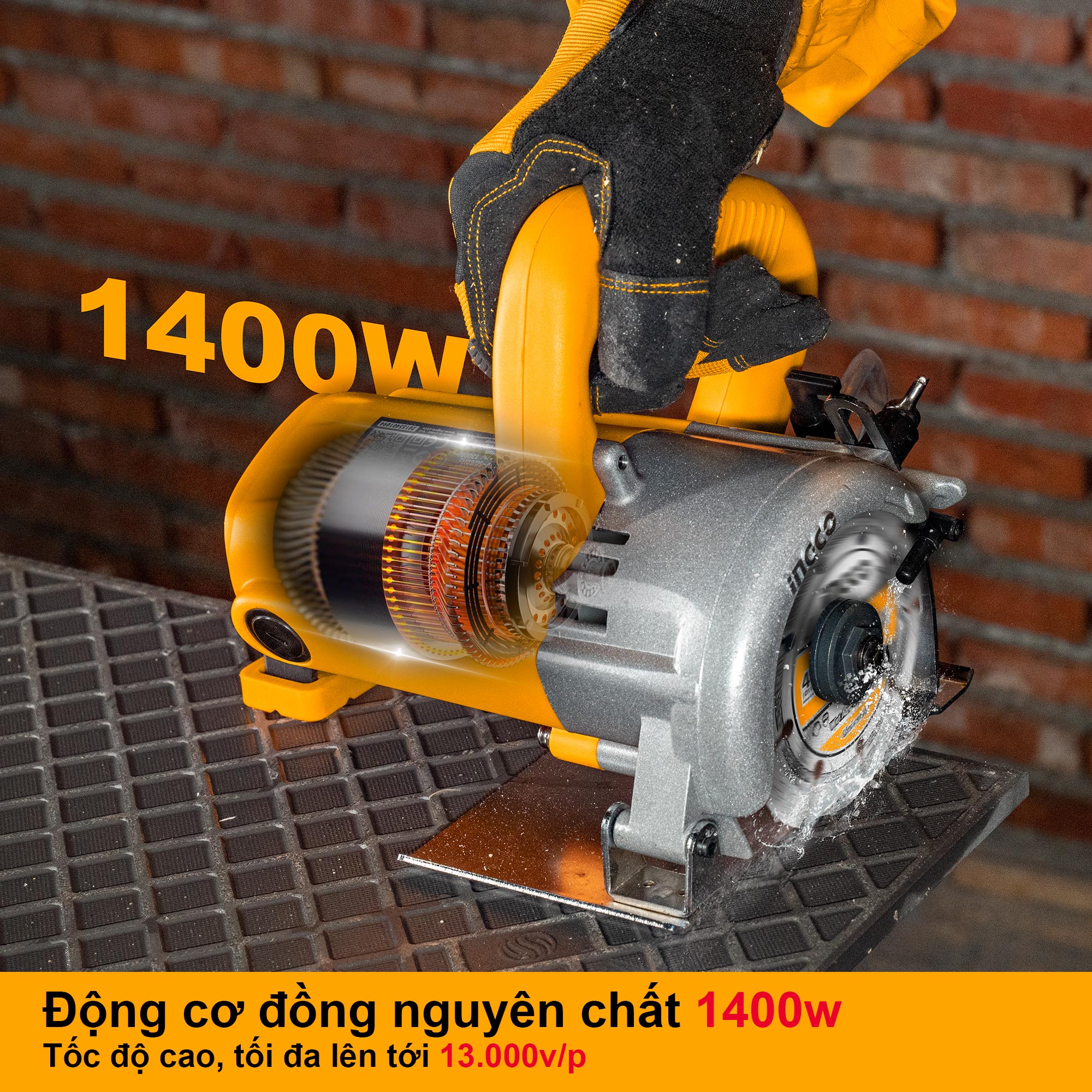 INGCO MC14008 Máy cắt đá granite