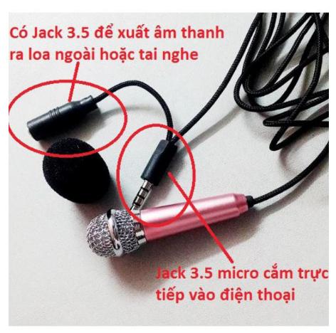 [HCM]Micro mini hát Karaoke trên điện thoại(giao màu ngẫu nhiên)