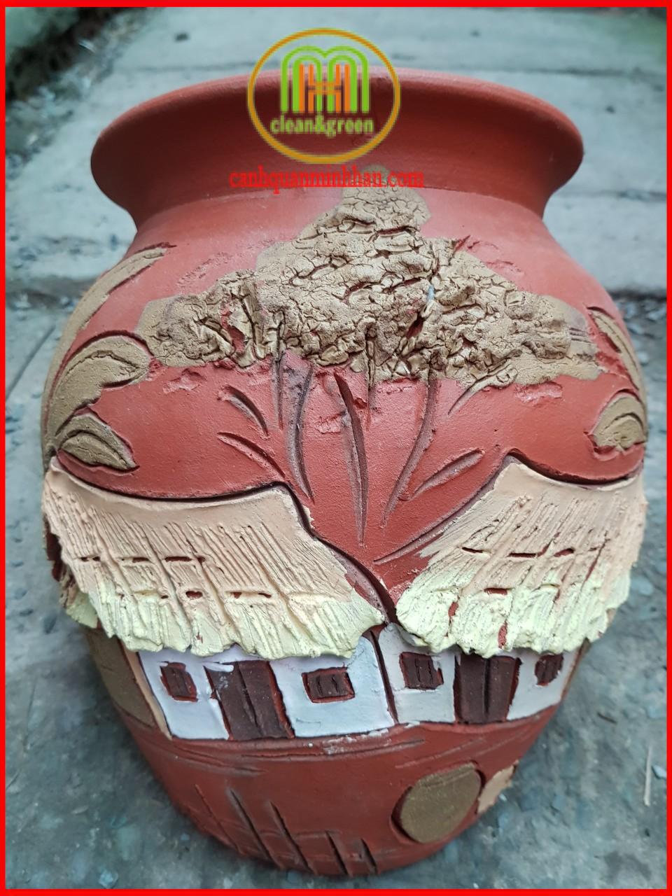 Chậu ốp tường gốm trồng hoa cây cảnh