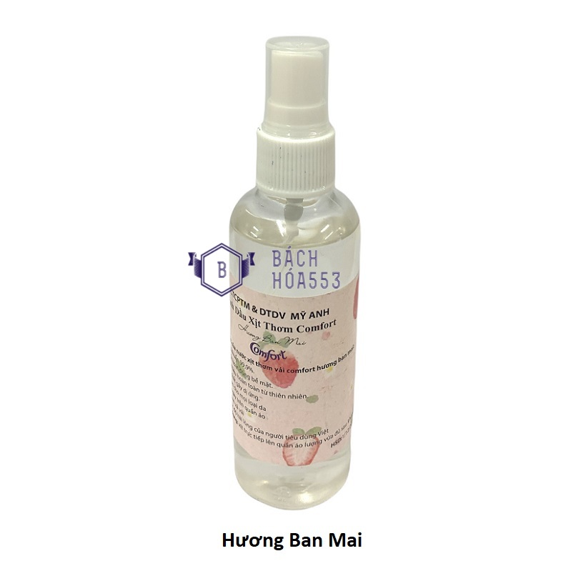 [Hoàn Tiền 10%] Nước xịt thơm làm mềm vải Comfort 100ml - Xịt vải khô - Xịt thơm quần áo - Xịt khử mùi vải vóc BH970