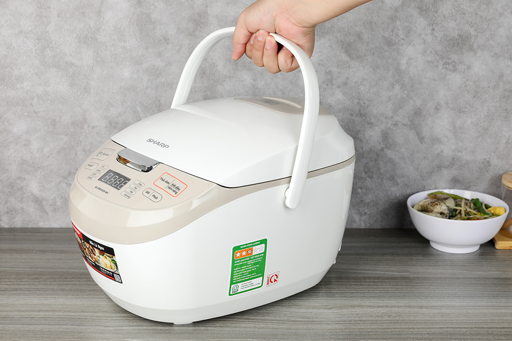 Nồi cơm điện tử Sharp 1.8 lít KS-COM191EV-WH, Chính Hãng 100%, Bảo Hành 12 Tháng