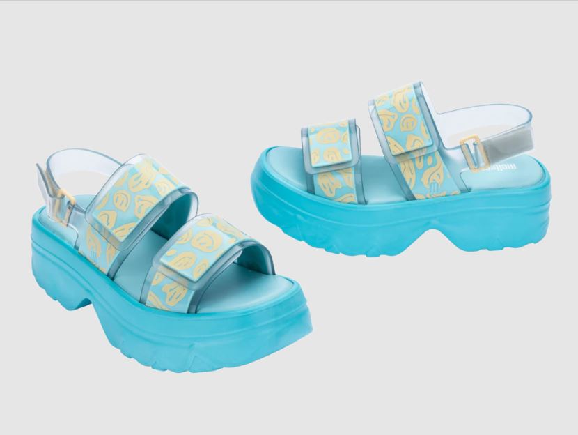 Giày Sandals đế xuồng Melissa Brave Platform AD - Xanh