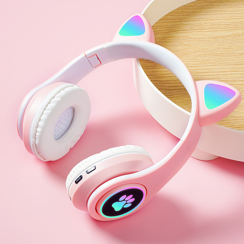 Tai Nghe Mèo bluetooth cute phát sáng 7 màu dễ thương không dây có mic chụp tai con mèo chính hãng giá rẻ xịn NOLICA TN01