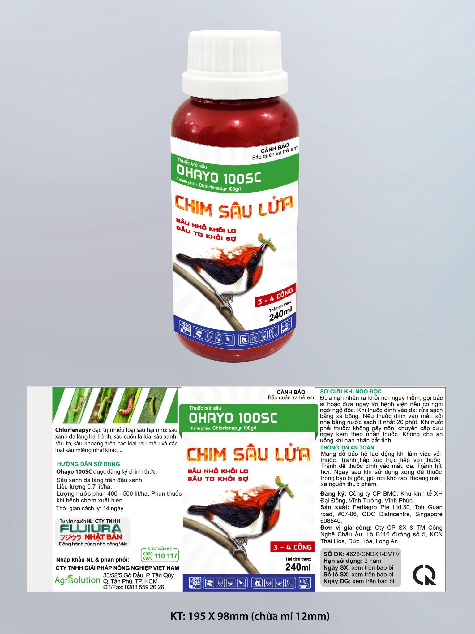 THUỐC TRỪ SÂU CHIM SÂU LỬA 100SC