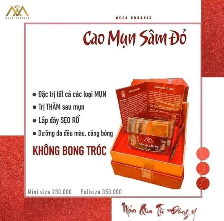 CAO TRỊ MỤN SÂM ĐỎ