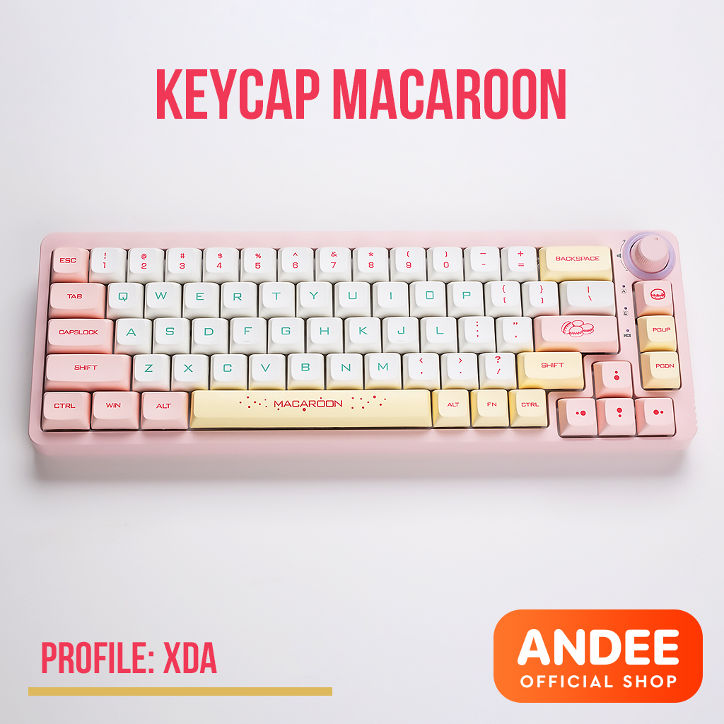 Keycap nút bàn phím XDA Marshmallow/Pixel Wars/Macaroon/Bubble nhiều màu dễ thương cho bàn phím cơ