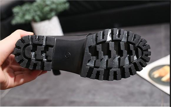[HCM]Giày boot nữ cao cấp gót vuông cá tính cao 7cm B085
