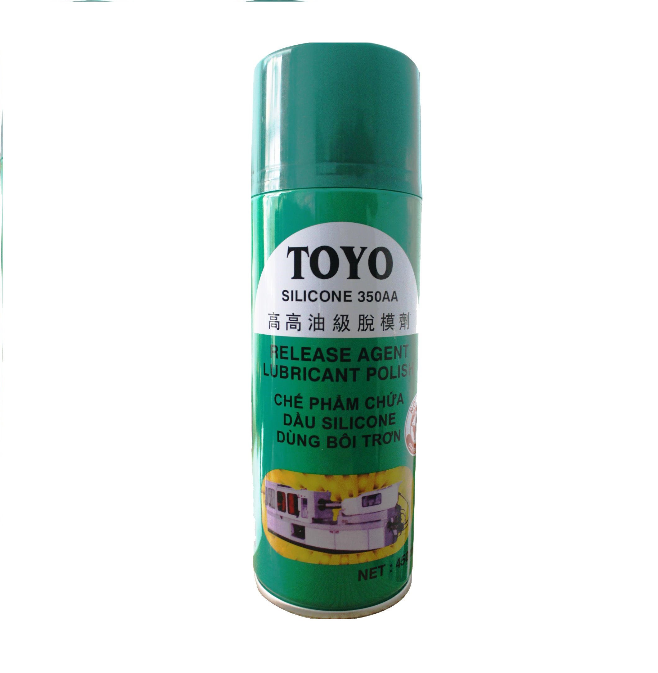 Combo 10 chai Dầu bôi trơn chống rỉ sét tách khuôn công nghiệp Toyo silicon 350 AA 450ml