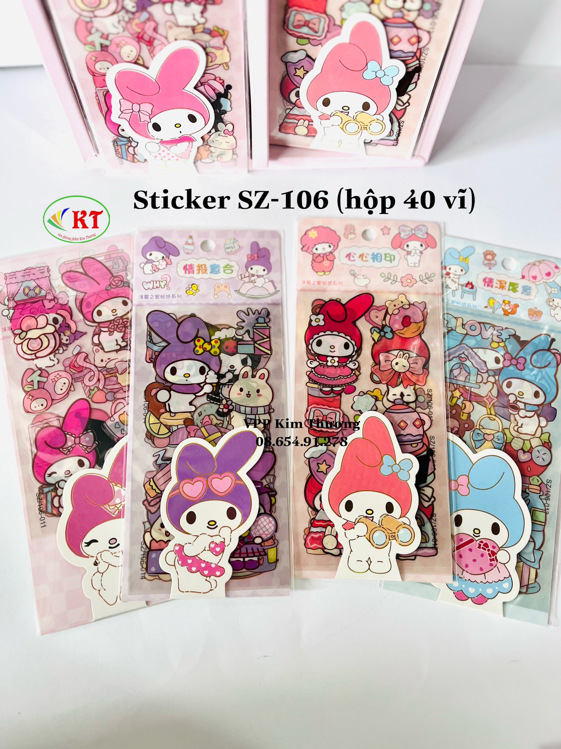 Combo 4 xấp sticker trong trang trí SZ-106