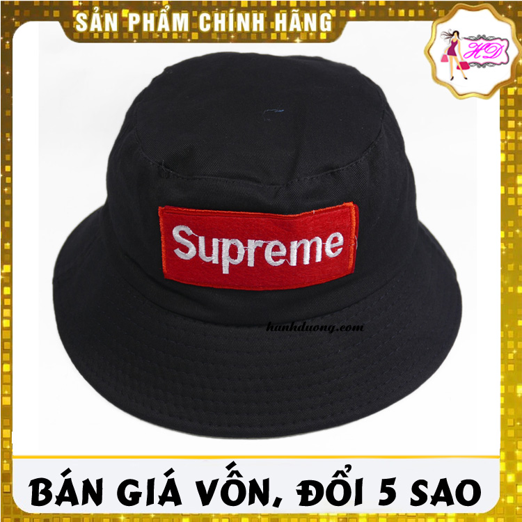 [HCM]Nón tai bèo bucket thời trang thêu chữ nổi S.U.P.R.E.M.E hot hit