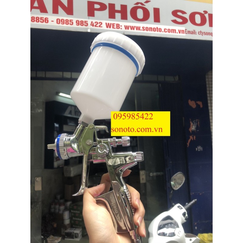 Súng phun sơn áp lực thấp HVLP chính hãng Meite MT4000PRO 14 lỗ phun đầu 1.3mm bản 2021