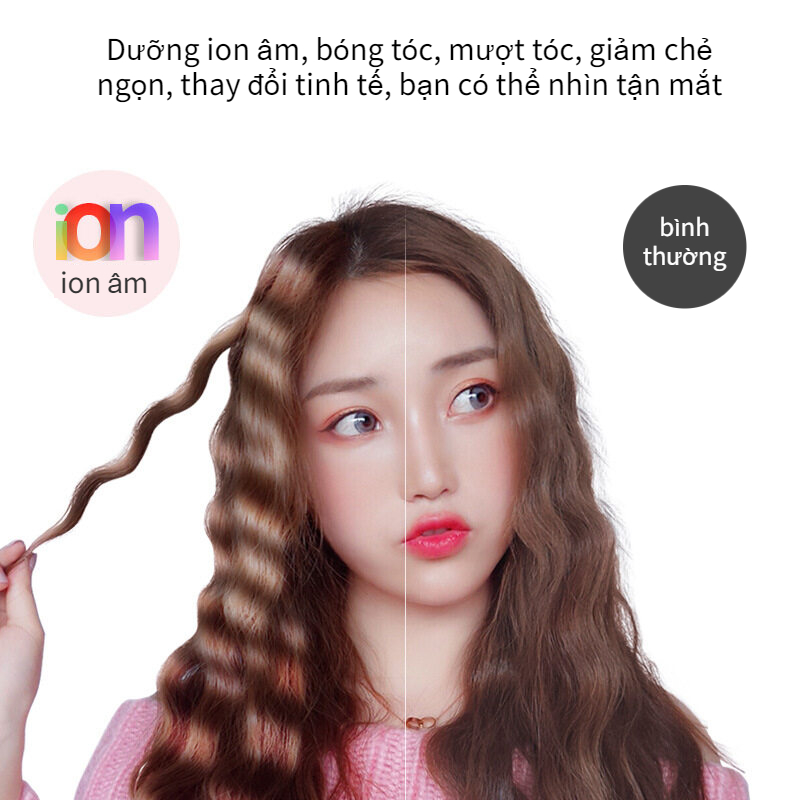 POCKETOP Máy uốn tóc lượn sóng 3 trục