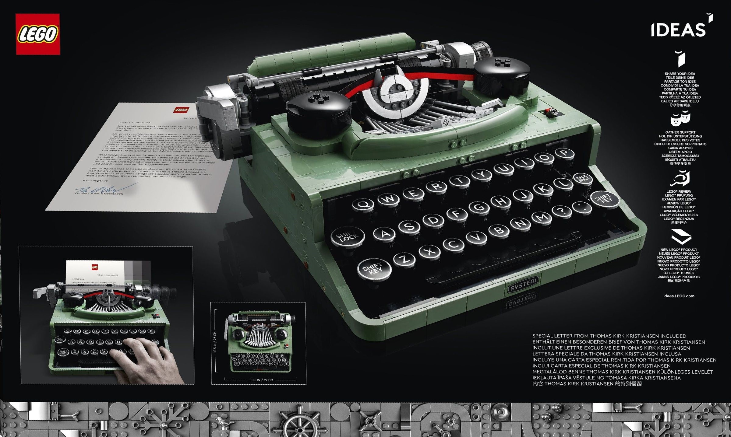 [Có sẵn] 21327 LEGO Ideas Typewriter - Bộ xếp hình MÁY ĐÁNH CHỮ
