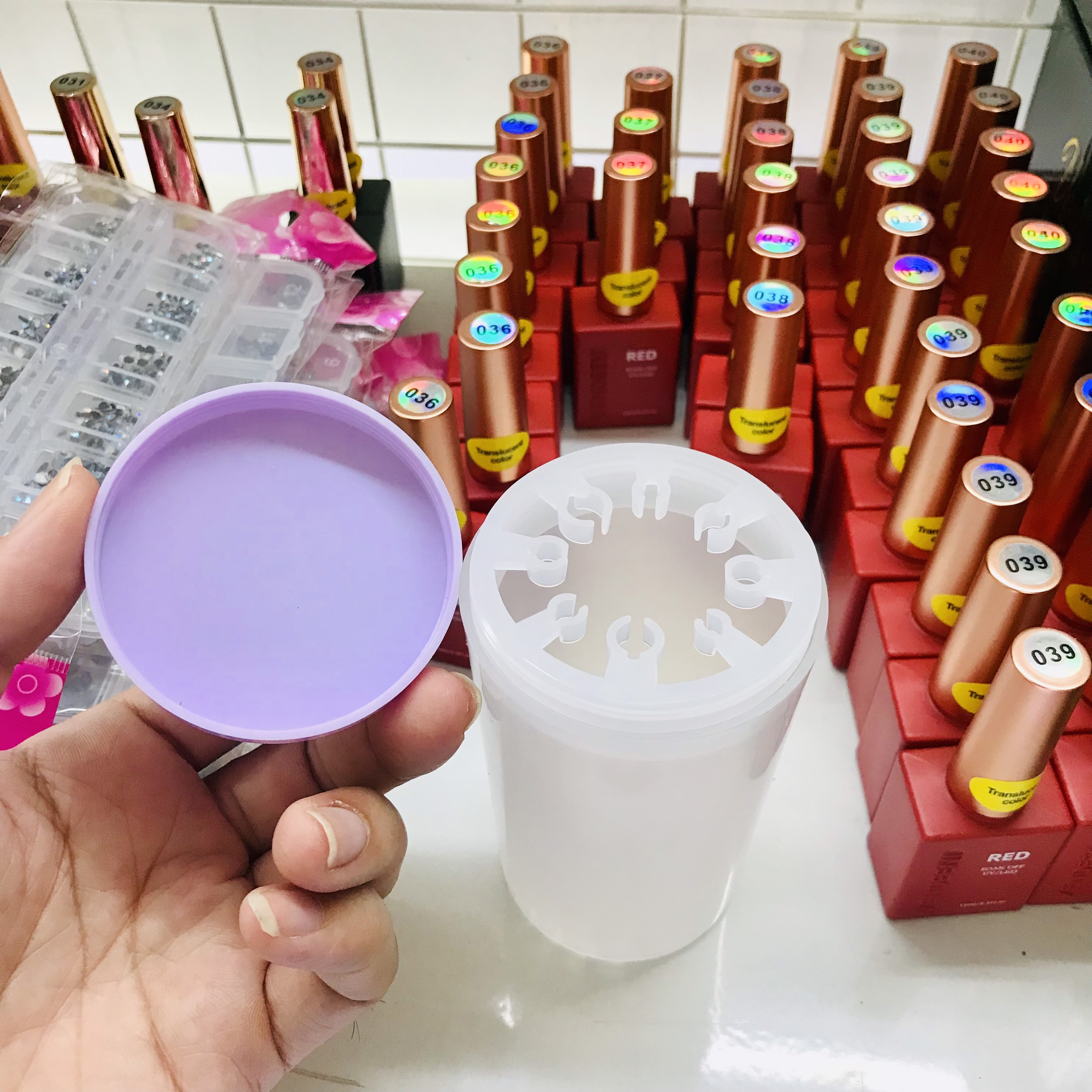 Bình rửa cọ vẽ móng, cốc rửa cọ nail