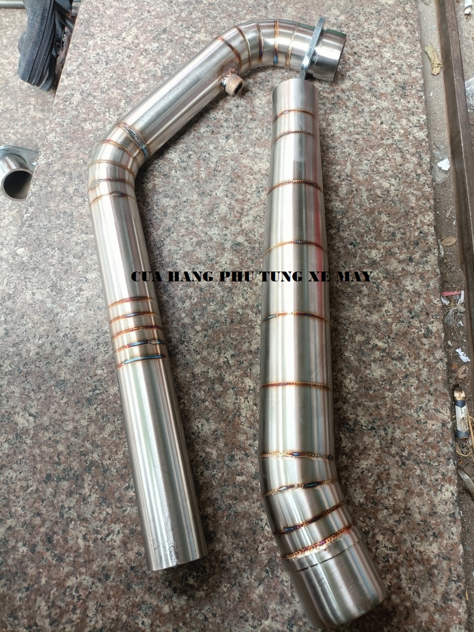 Cổ pô 2 khúc xe ex150, winner, winner x, raider fi, satria fi size 38 - 51 r8