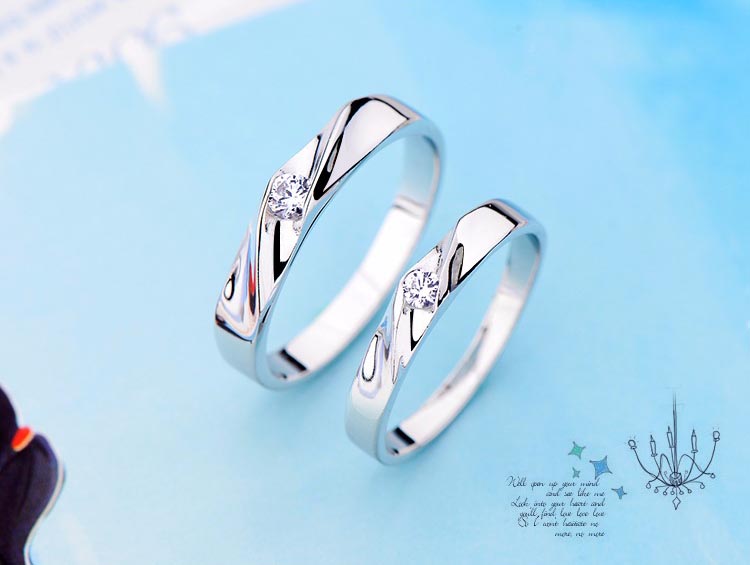 Nhẫn đôi chiếc lá tình yêu Bạc Hiểu Minh NC174S