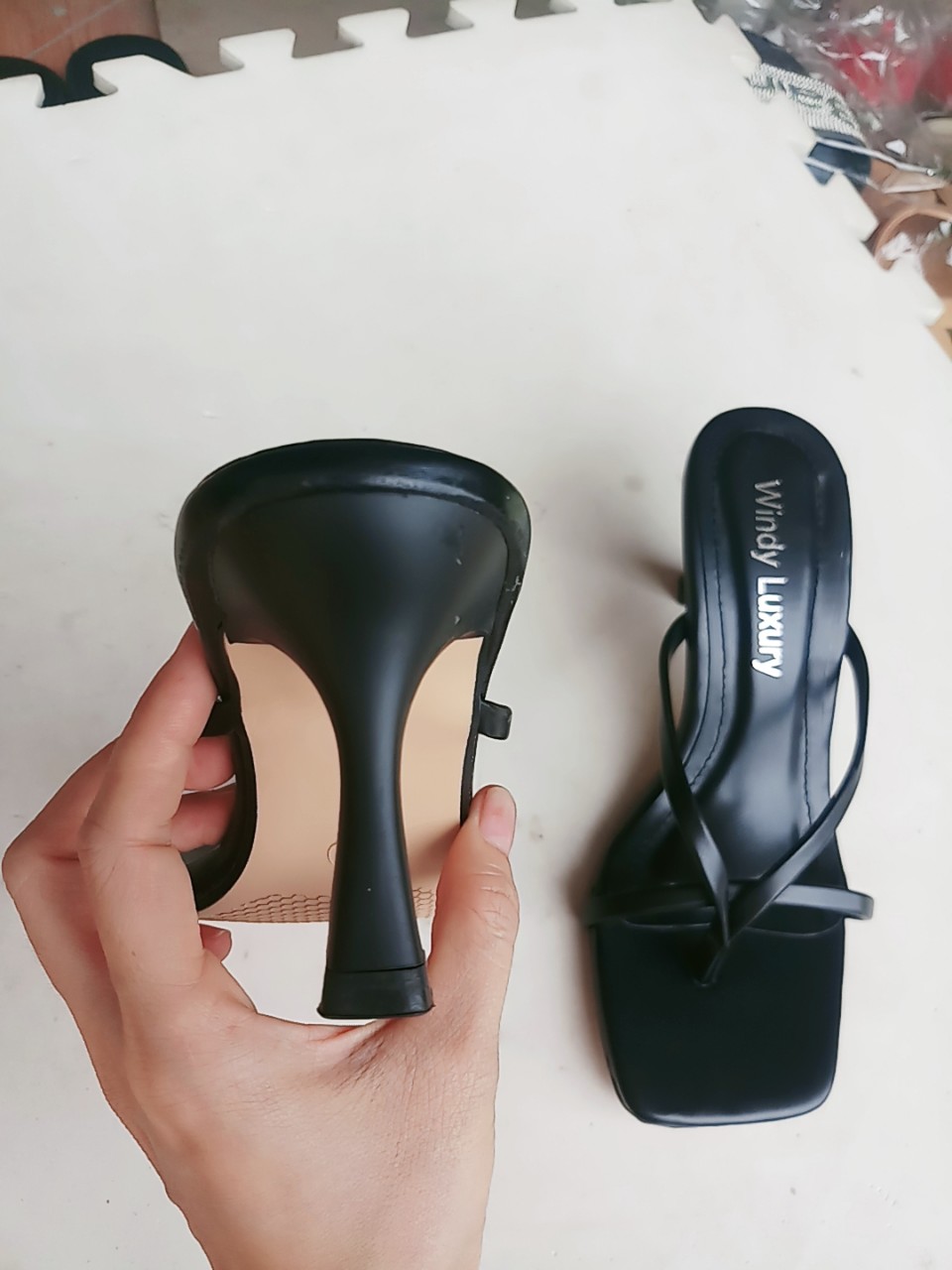 dép guốc nữ cao 7 phân xỏ ngón